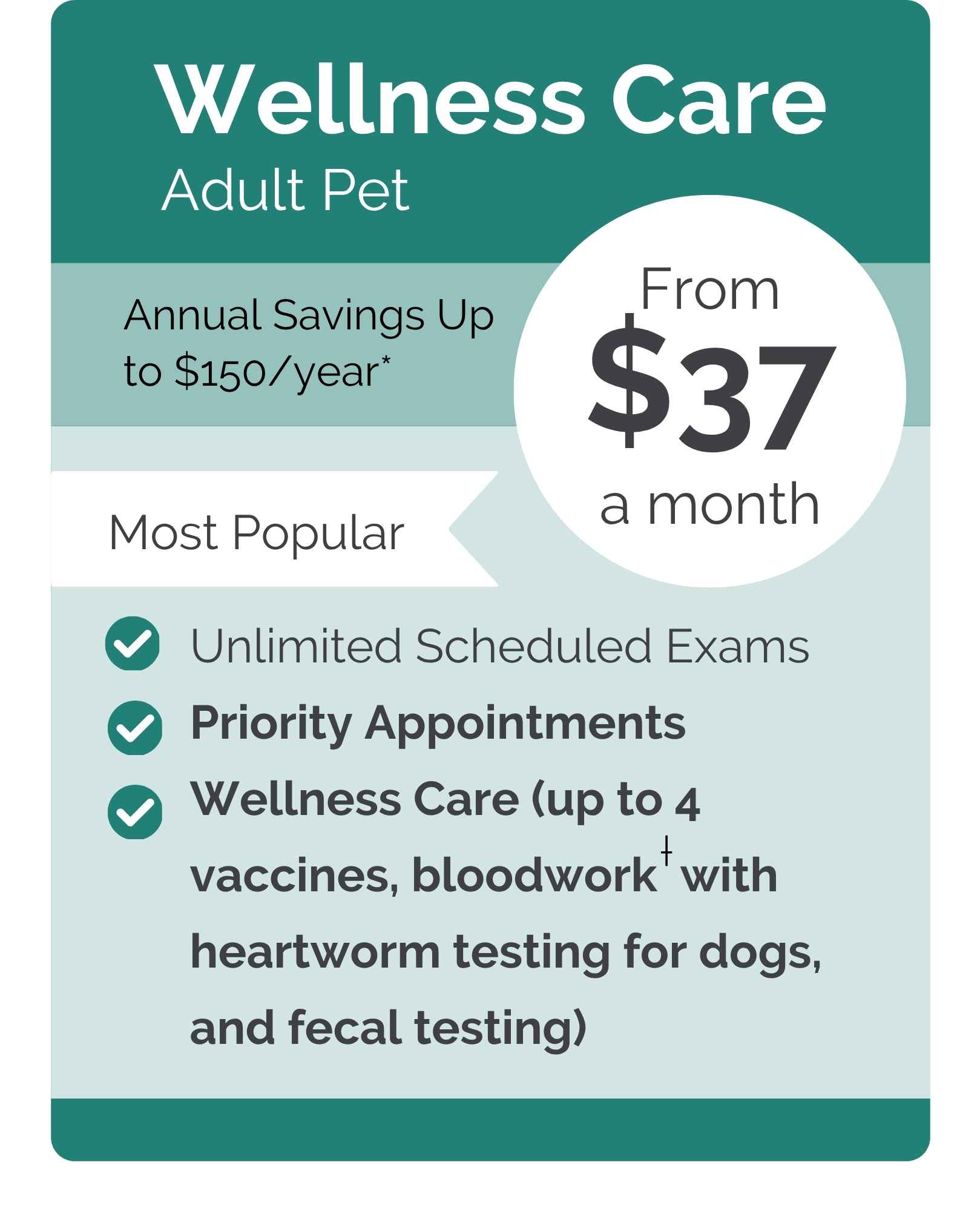 AMC Fayetteville VIPet Plan_pricing_Wellness